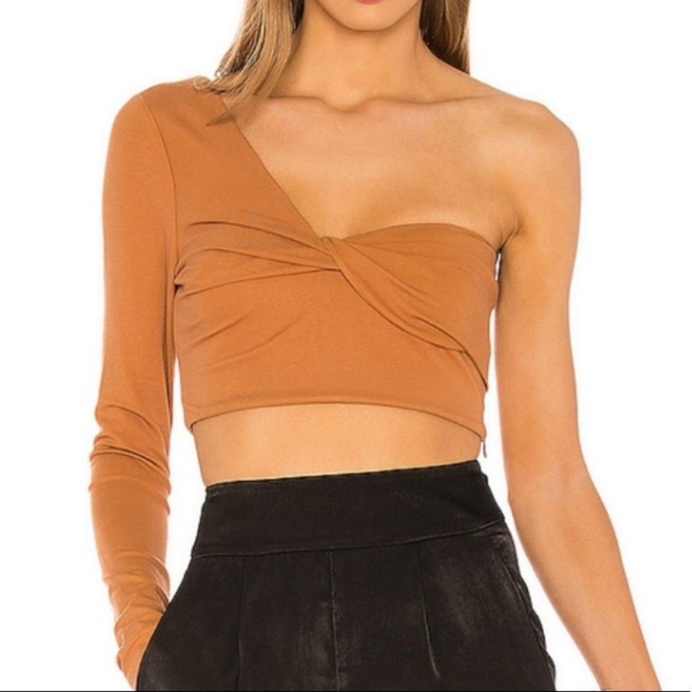 NBD One Shoulder Twisted Crop Top Size XL